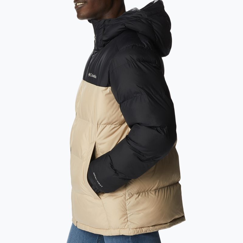 Columbia Pike Lake Hooded men's down jacket beige and black 1738032 7