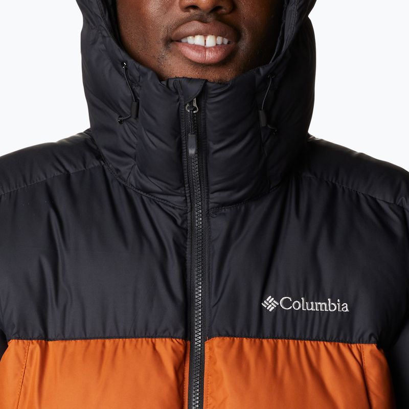 Columbia Pike Lake Hooded men's down jacket black and orange 1738032 5