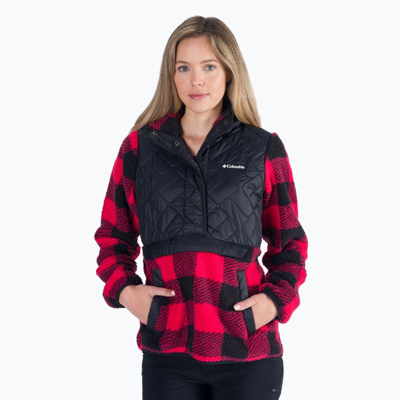 Columbia Sweet View Fleece women's trekking sweatshirt red 1958643