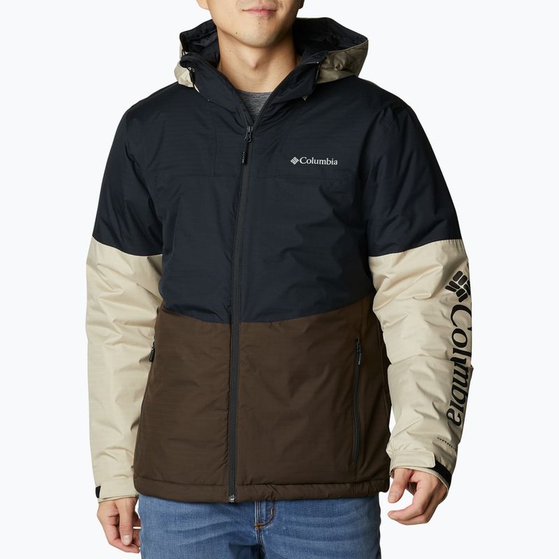 Columbia Point Park Insulated men's winter jacket brown and black 1956811