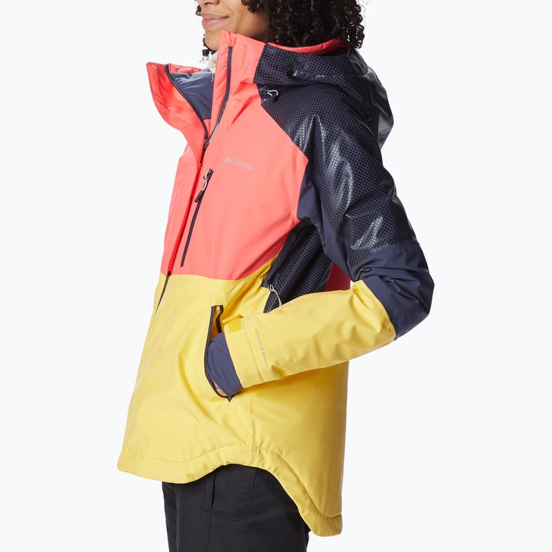 Columbia Snow Slab Blackdot women's ski jacket yellow-red 2007551 2