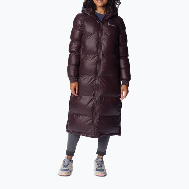Columbia women's down jacket Pike Lake Long maroon 1976204