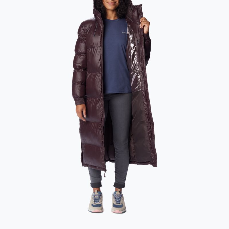 Columbia women's down jacket Pike Lake Long maroon 1976204 3