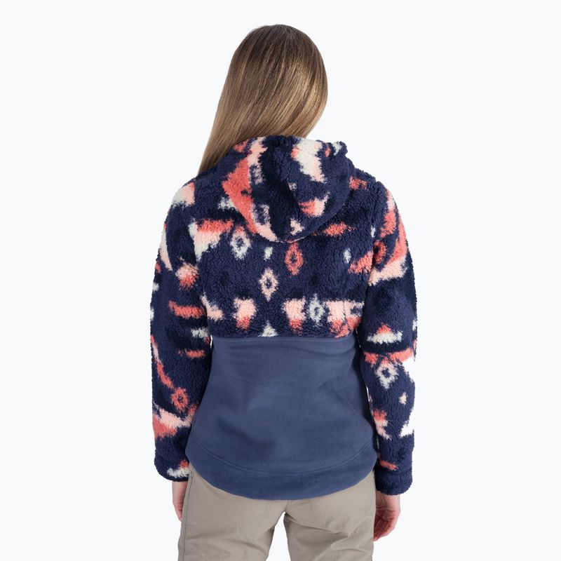 Columbia women's Winter Pass Sherpa Hooded fleece sweatshirt navy blue 2013293 3