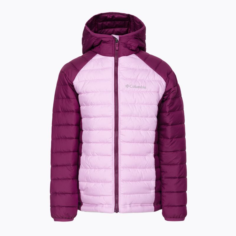 Columbia Powder Lite Hooded Purple Children's Down Jacket 1802931