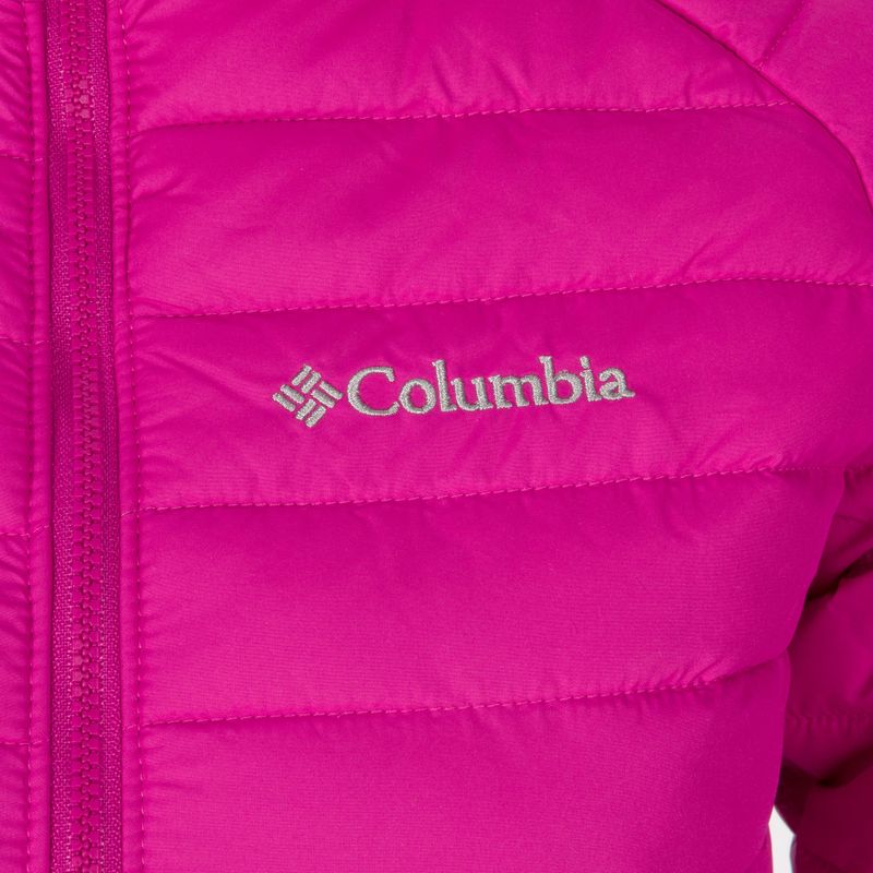 Columbia Powder Lite Hooded Pink Children's Down Jacket 1802931 3
