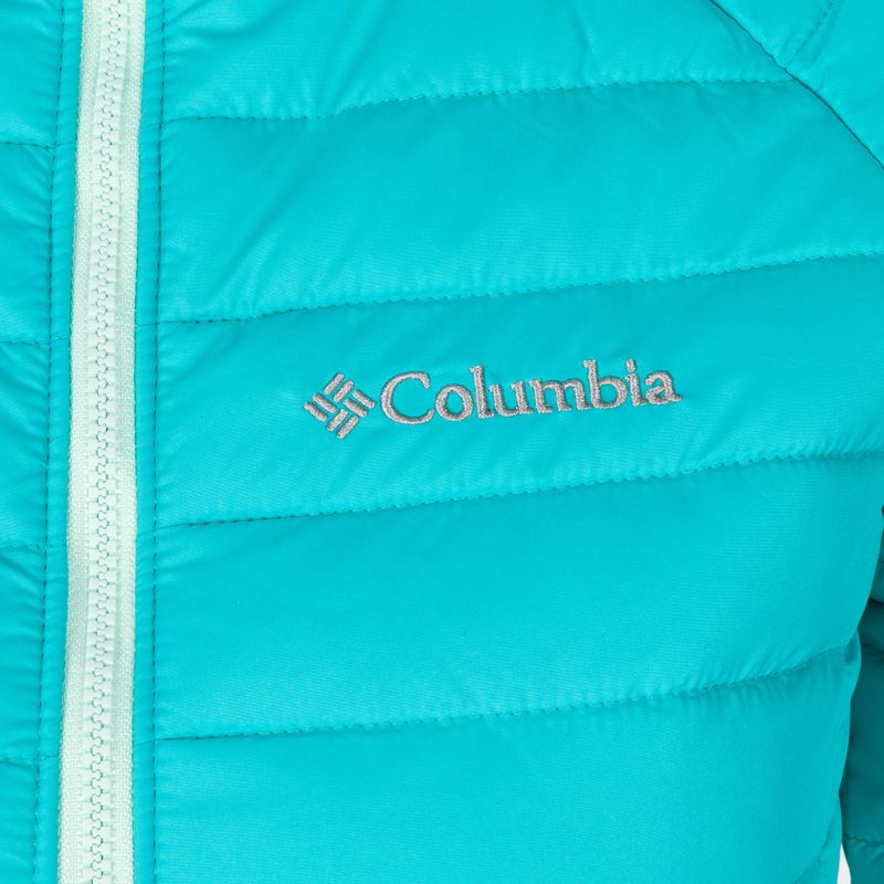 Columbia Powder Lite Hooded children's down jacket blue 1802931 3