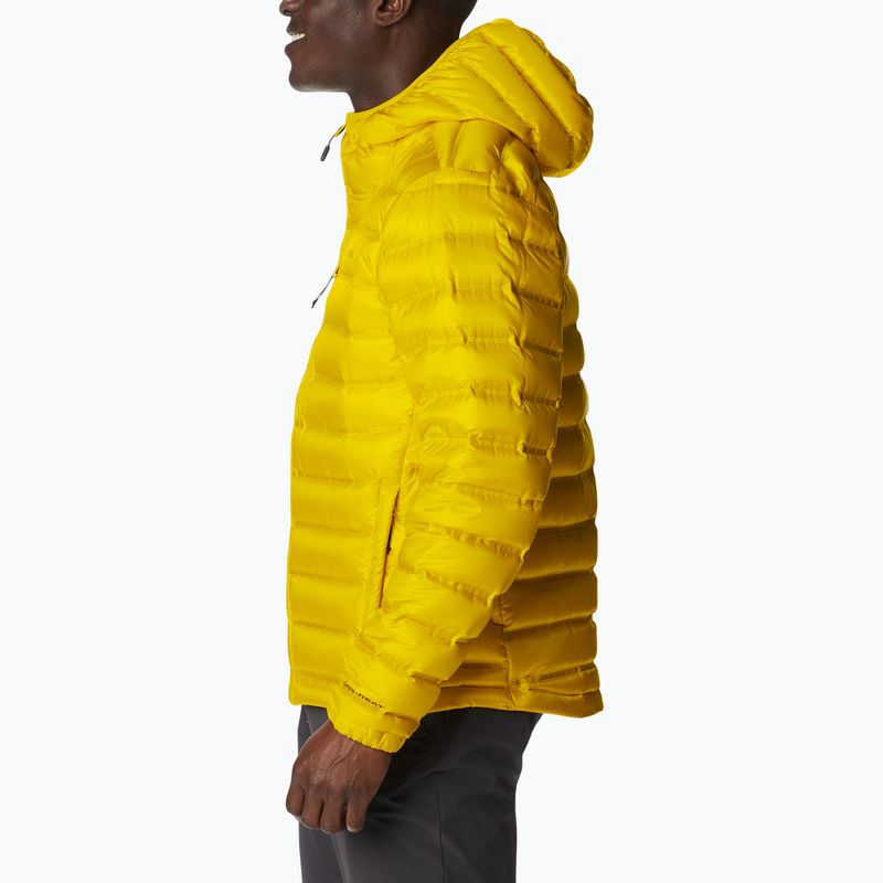 Men's Columbia Pebble Peak Down Hooded Jacket Yellow 2008315 4