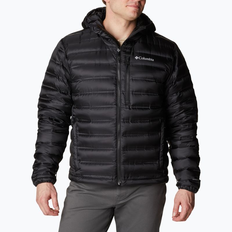 Men's Columbia Pebble Peak Down Hooded Jacket Black 2008315