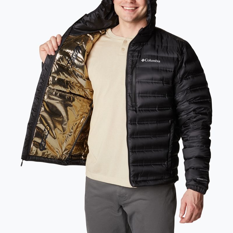 Men's Columbia Pebble Peak Down Hooded Jacket Black 2008315 10