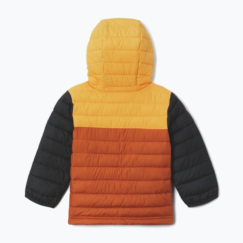 Columbia Powder Lite Hooded Children's Down Jacket Orange 1802901 2