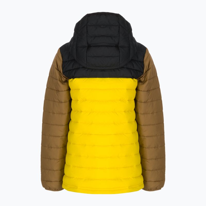 Columbia Powder Lite Hooded Children's Down Jacket Black and Yellow 1802901 2
