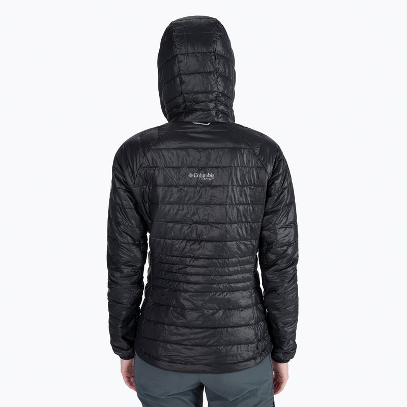 Columbia women's Platinum Peak Hooded down jacket black 2008341 4