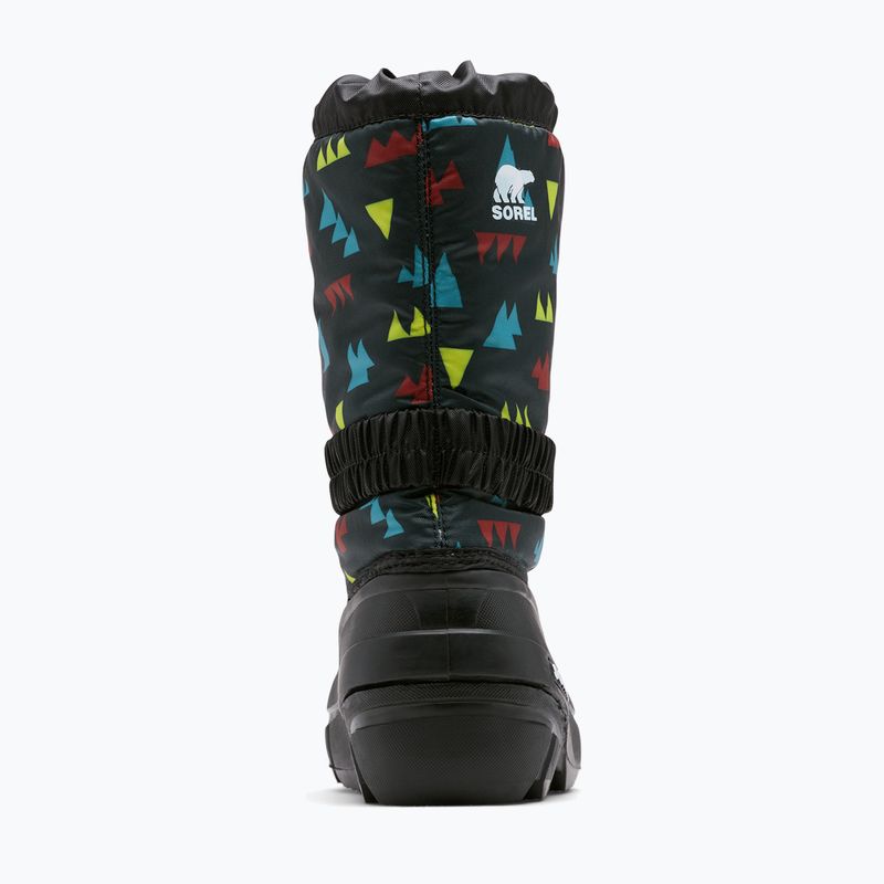 Sorel Flurry Print Boys black/black children's snow boots 4