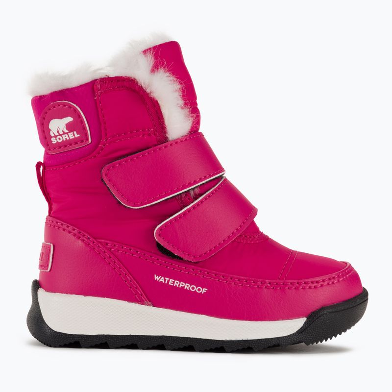 Sorel Whitney II Strap WP cactus pink/black children's snow boots 2