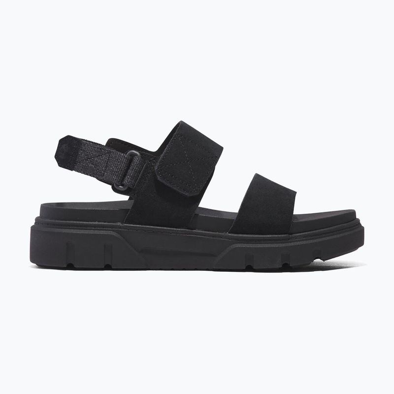 Timberland women's Greyfield 2 Strap black suede sandals 9