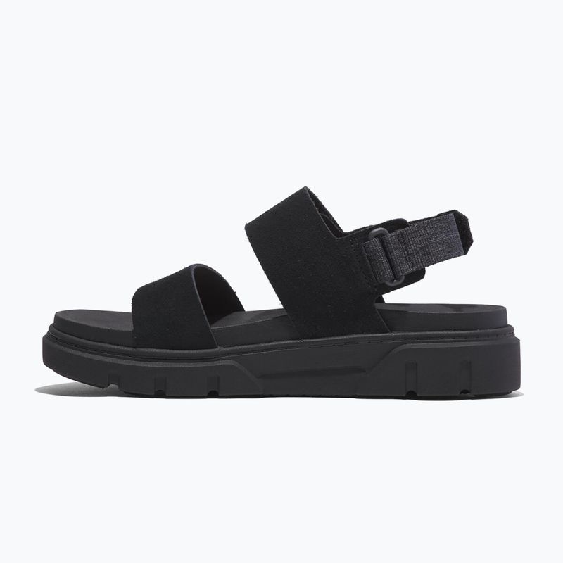 Timberland women's Greyfield 2 Strap black suede sandals 10