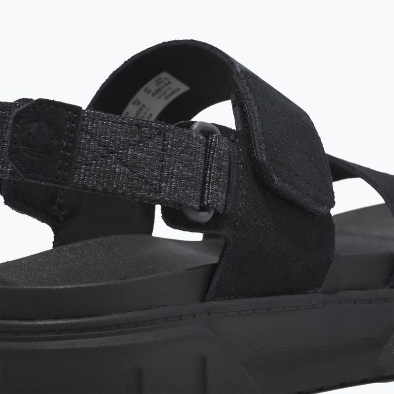 Timberland women's Greyfield 2 Strap black suede sandals 14
