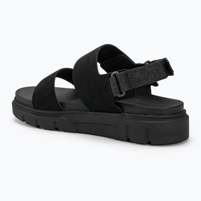Timberland women's Greyfield 2 Strap black suede sandals 3