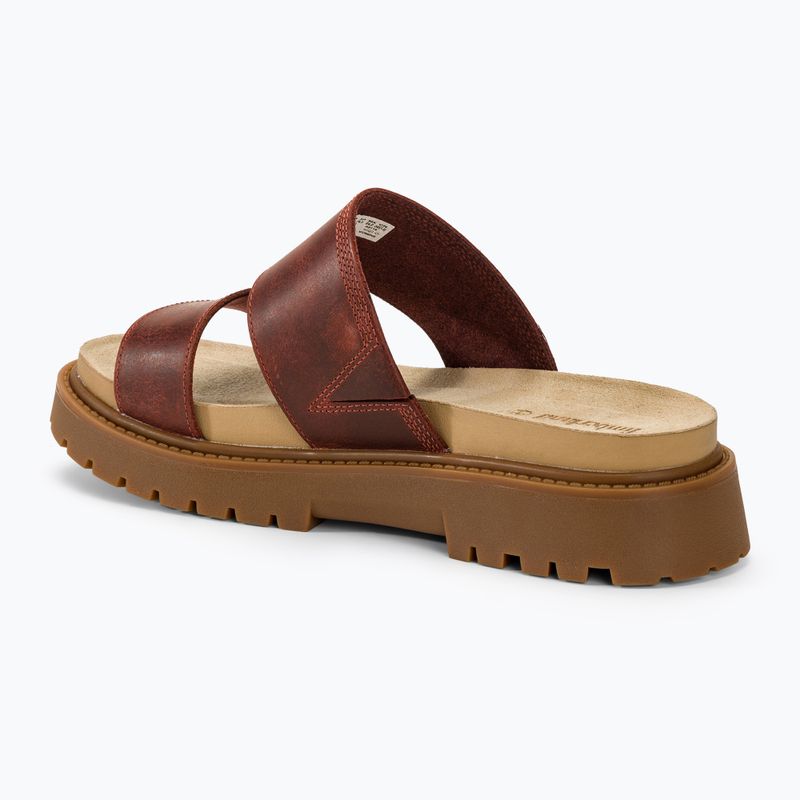 Timberland Clairemont Way women's slides dark red full grain 3