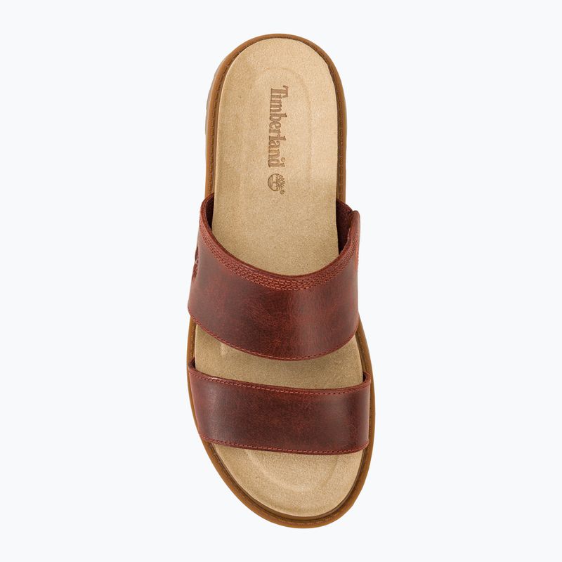 Timberland Clairemont Way women's slides dark red full grain 5