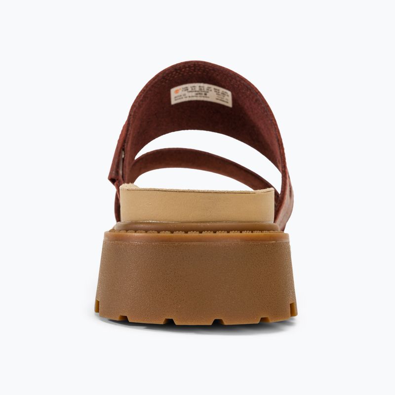 Timberland Clairemont Way women's slides dark red full grain 6