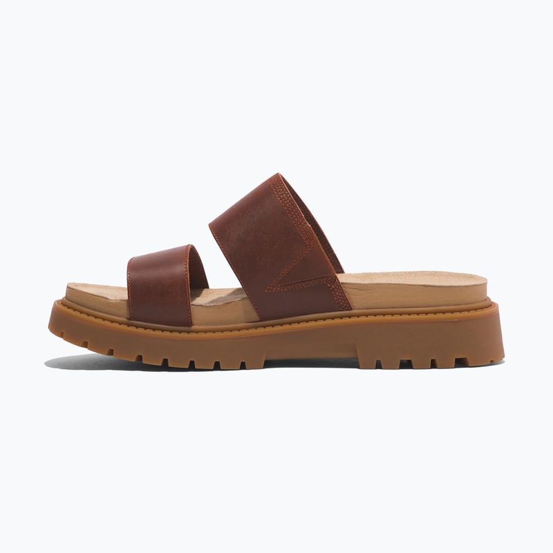 Timberland Clairemont Way women's slides dark red full grain 10
