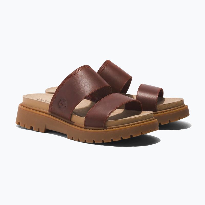 Timberland Clairemont Way women's slides dark red full grain 11