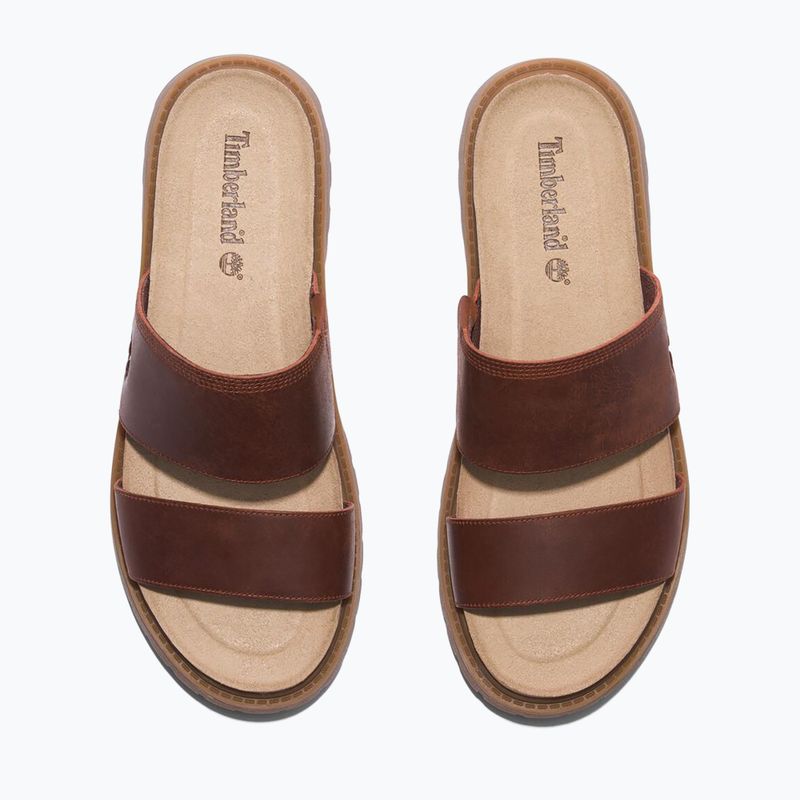 Timberland Clairemont Way women's slides dark red full grain 12