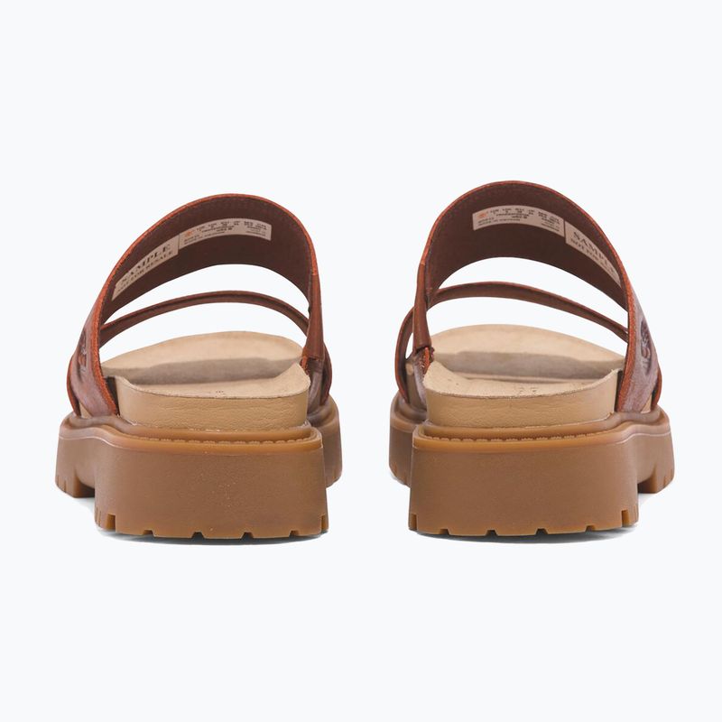 Timberland Clairemont Way women's slides dark red full grain 13