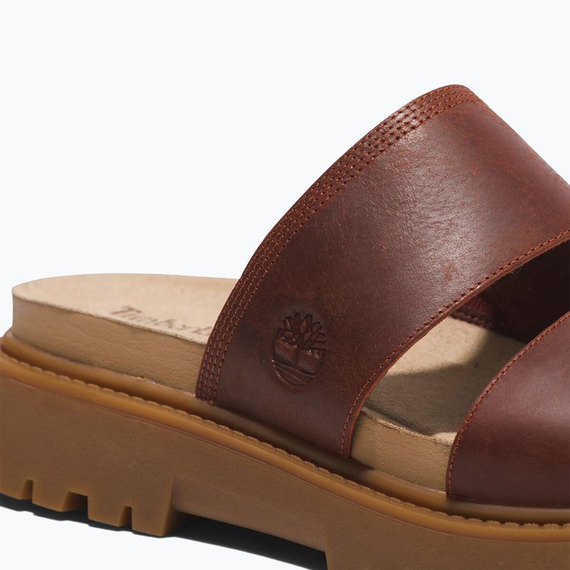 Timberland Clairemont Way women's slides dark red full grain 14