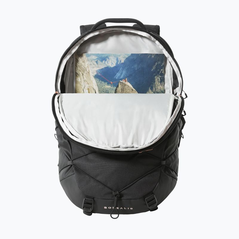Women's hiking backpack The North Face Borealis 27 l black heather/burnt coral metallic 4