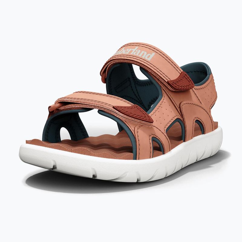 Timberland Perkins Row 2 Strap light orange children's sandals 8