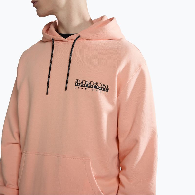 Men's Napapijri B-Boyd H pink salmon sweatshirt 8