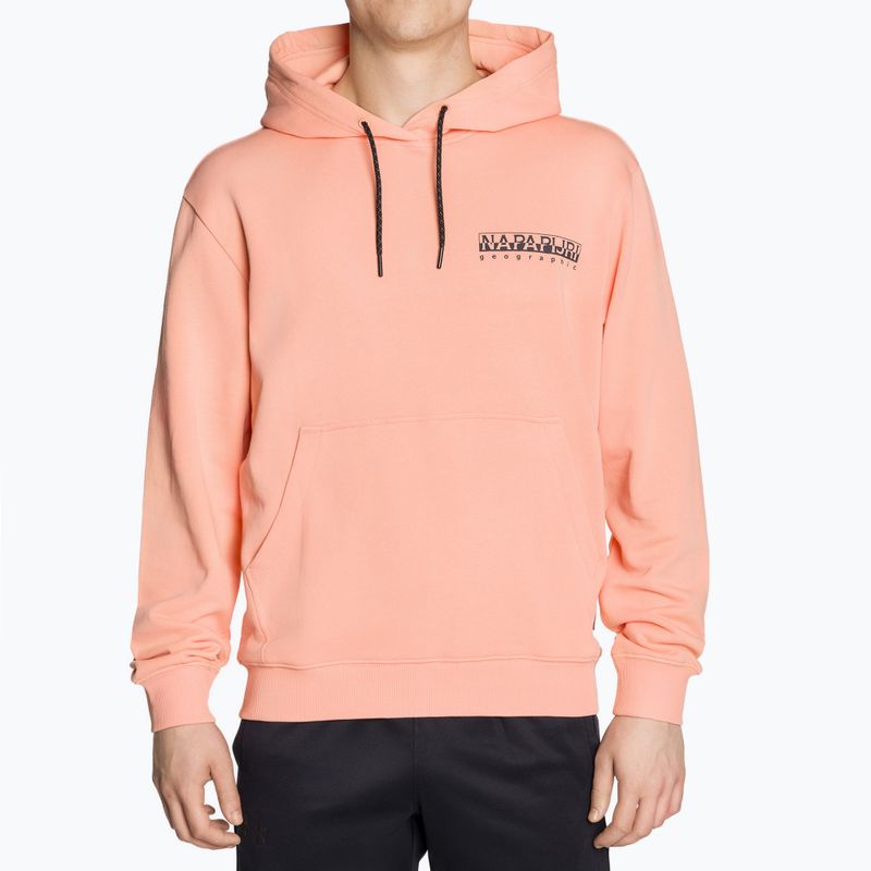 Men's Napapijri B-Boyd H pink salmon sweatshirt 2