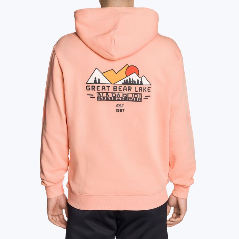 Men's Napapijri B-Boyd H pink salmon sweatshirt 4