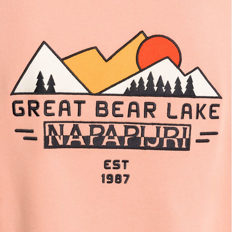 Men's Napapijri B-Boyd H pink salmon sweatshirt 7