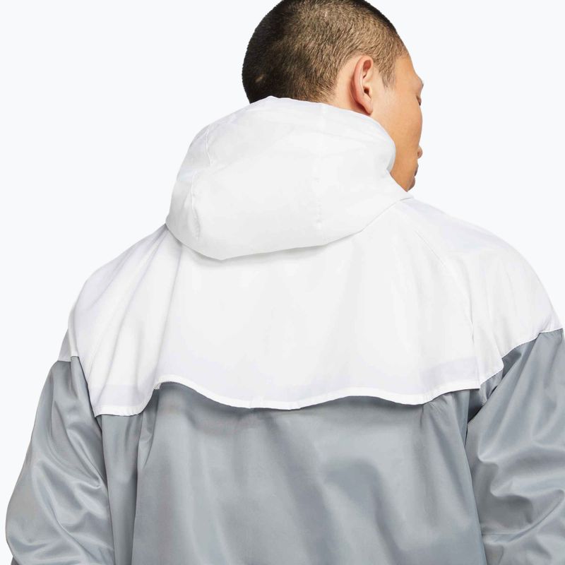 Men's Nike Sportswear Windrunner jacket smoke grey/white/smoke grey/black 6