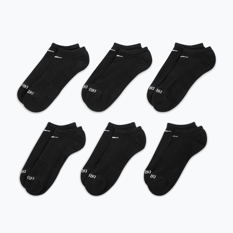 Men's socks Nike Everyday Plus Cushioned No Show 6 pairs black/white 4