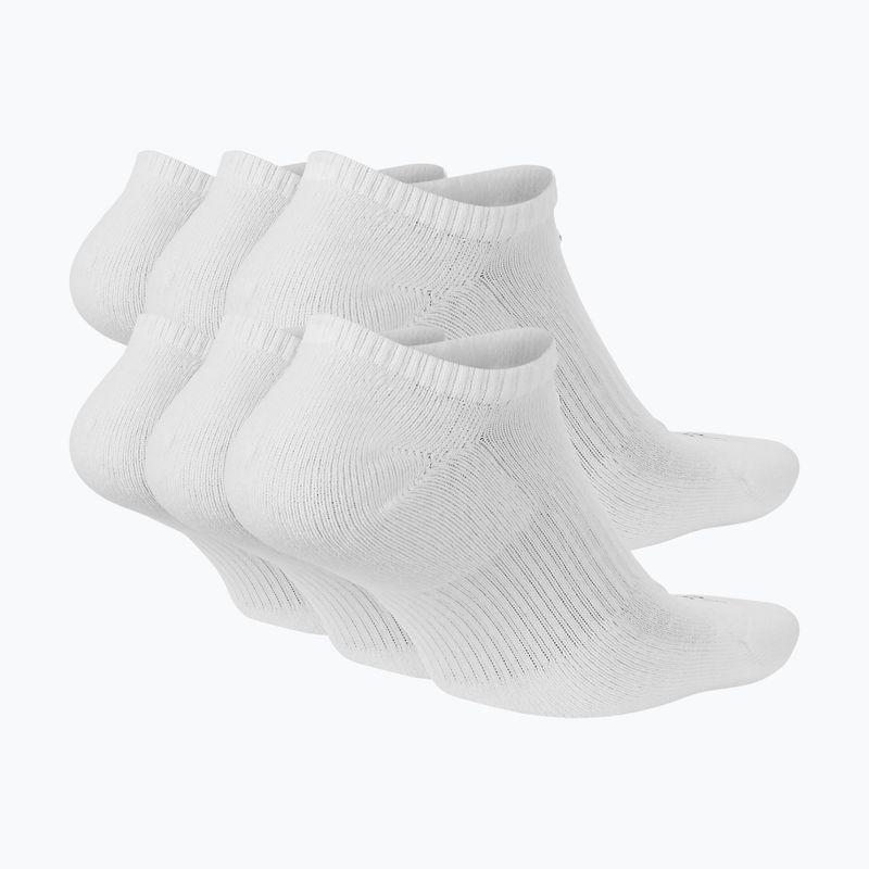 Men's socks Nike Everyday Plus Cushioned No Show 6 pairs white/black 2