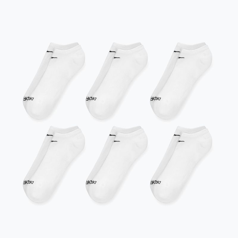 Men's socks Nike Everyday Plus Cushioned No Show 6 pairs white/black 4