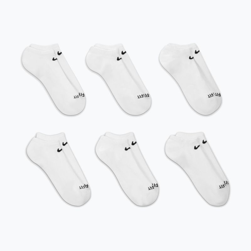Men's socks Nike Everyday Plus Cushioned No Show 6 pairs white/black 5