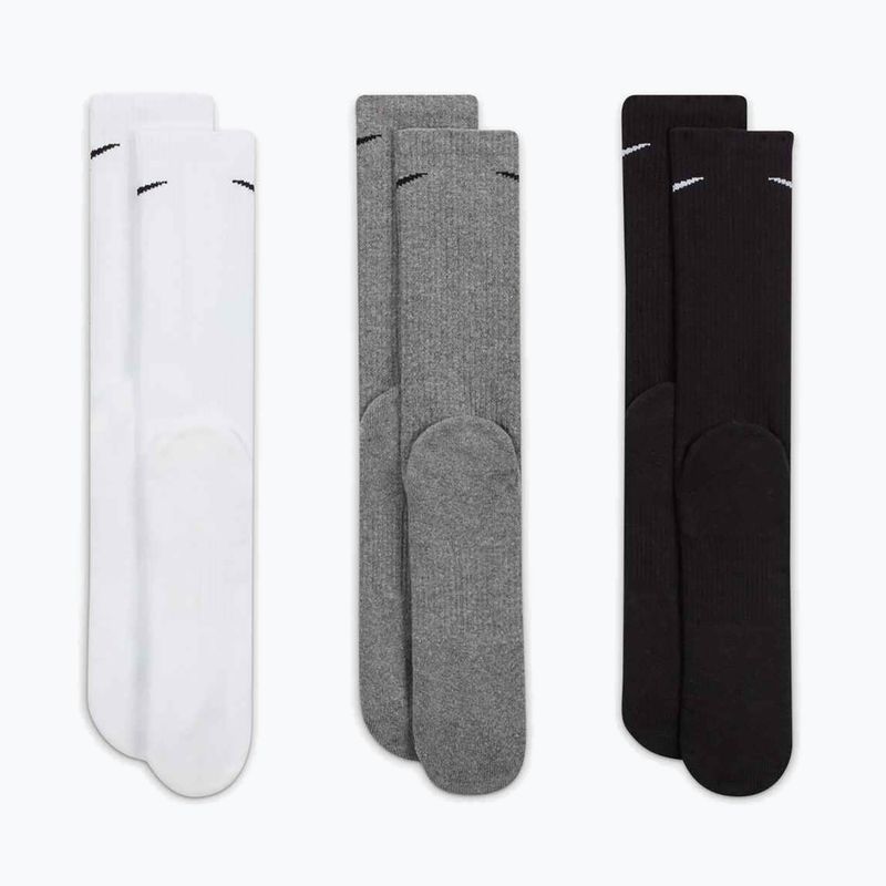 Socks Nike Everyday Plus Cushioned 3 pairs multi-color/white/grey/black 2