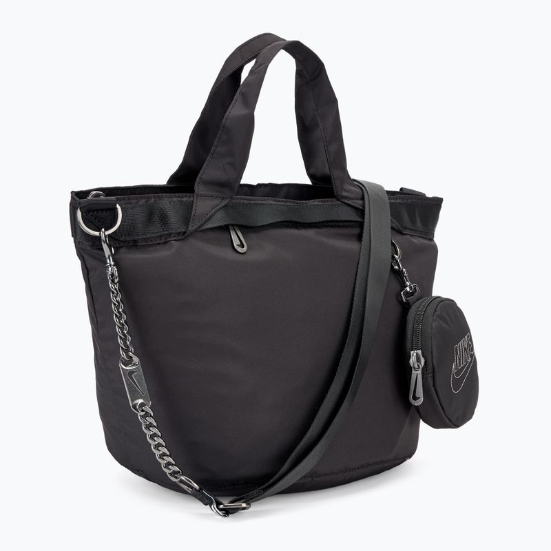 Women's bag Nike Futura Luxe 10 l black/black/light smoke grey 2