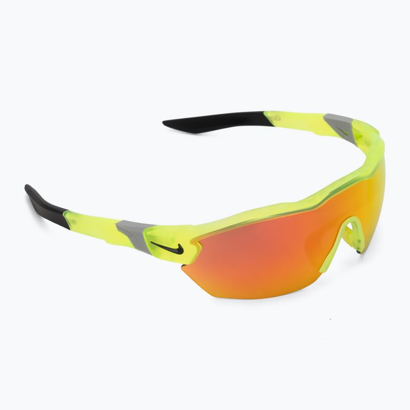 Men's Nike Show X3 Elite L matte volt/road red mirror sunglasses