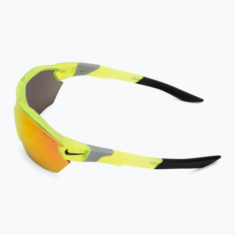 Men's Nike Show X3 Elite L matte volt/road red mirror sunglasses 4