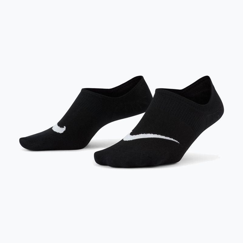 Women's socks Nike Everyday Plus Lightweight Footie 3 pairs black/white 8