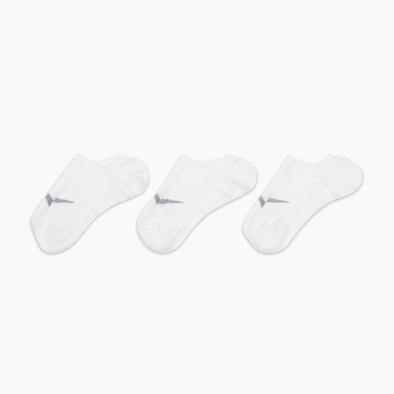 Women's socks Nike Everyday Plus Lightweight Footie 3 pairs white/wolf-grey