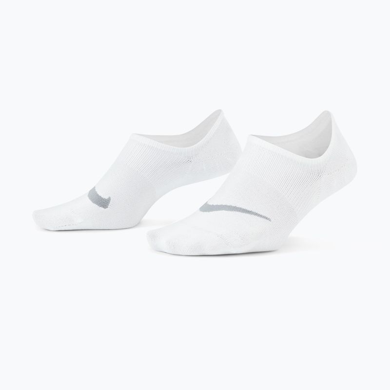 Women's socks Nike Everyday Plus Lightweight Footie 3 pairs white/wolf-grey 3