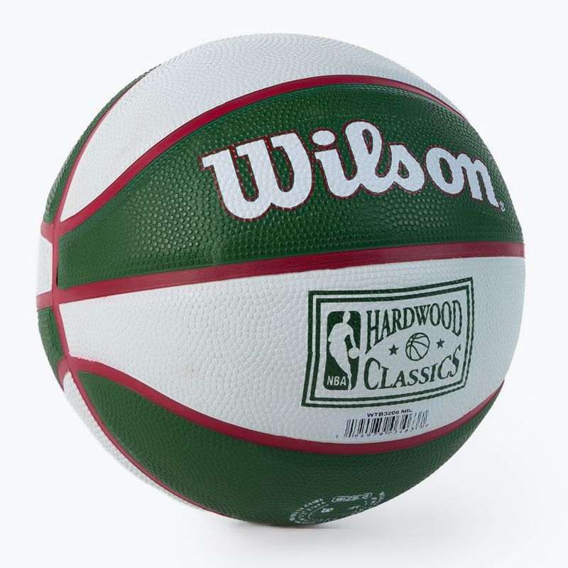 Wilson NBA Team Retro Mini Milwaukee Bucks basketball WTB3200XBMIL size 3 2